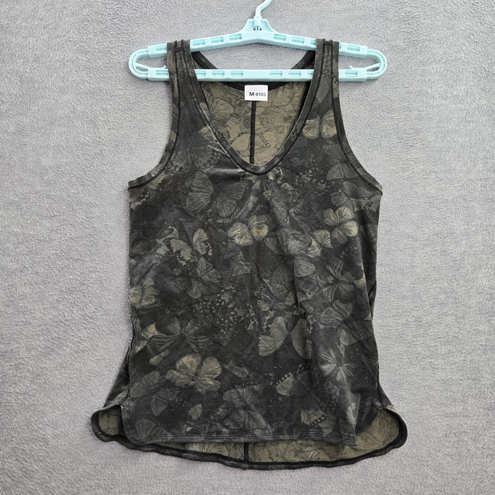 Lululemon Women Tank Top 8 Green Circadian Biggie So Fly Butterfly